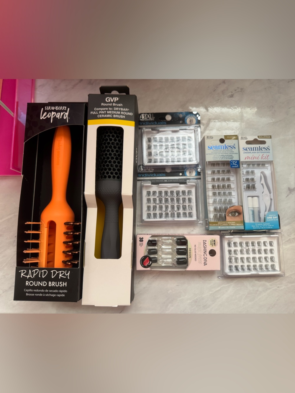 Black Ceramic Round Hair Brush - Fast Dry Styling